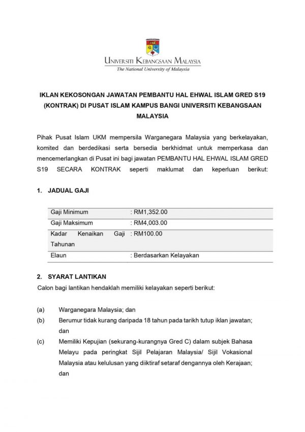 Jabatan Insolvensi Sabah - Permohonan Jawatan Kosong Jabatan Insolvensi