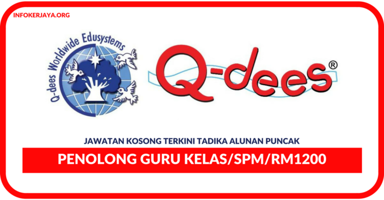 Jawatan Kosong Terkini Penolong Guru Kelas Di Tadika Alunan Puncak