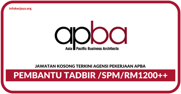 Jawatan Kosong Terkini Pembantu Tadbir Di Agensi Pekerjaan APBA