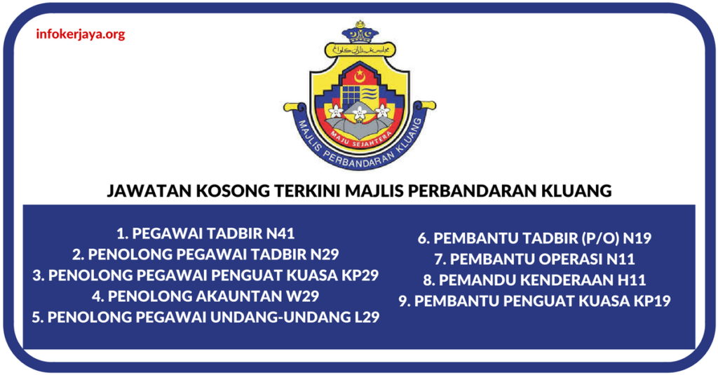 Jawatan Kosong Terkini Majlis Perbandaran Kluang