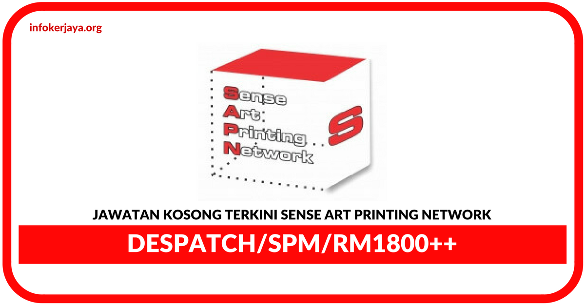 Jawatan Kosong Terkini Despacth Di Sense Art Printing Network