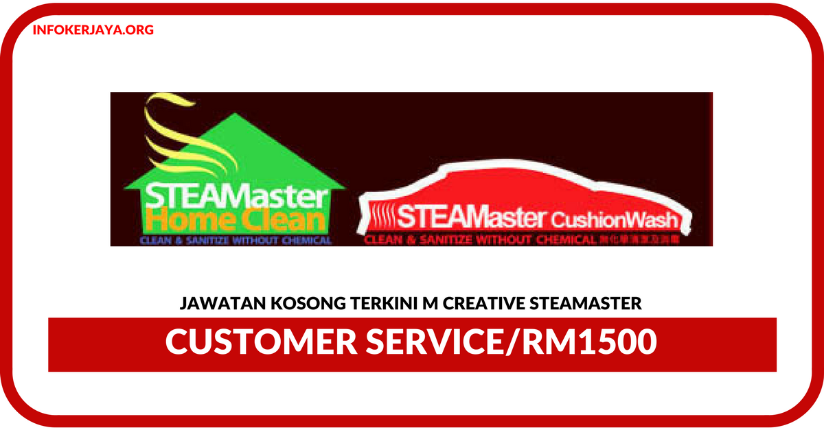 Jawatan Kosong Terkini Customer Service Di Steamaster