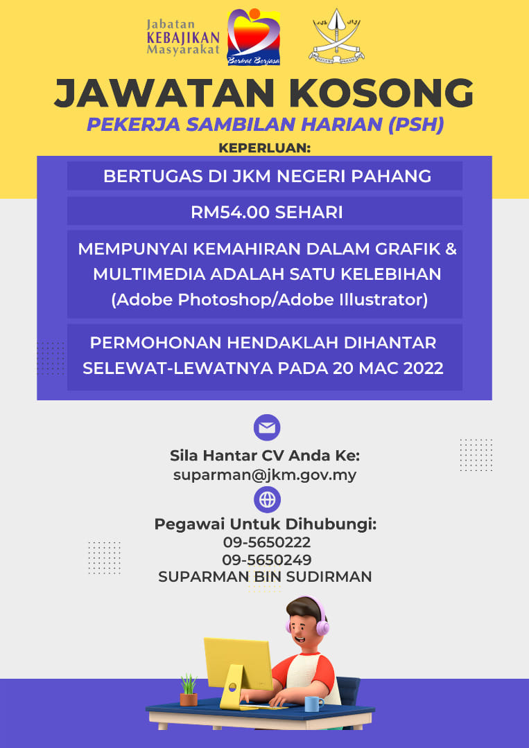 Pahang jkm Permohonan Jawatan