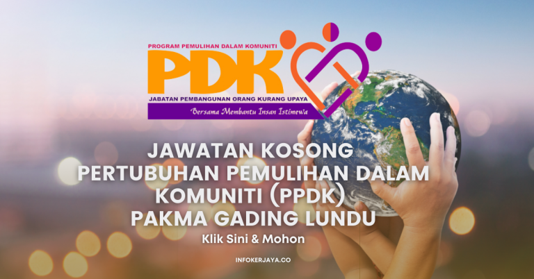 Jawatan Kosong Pertubuhan Pemulihan Dalam Komuniti (PPDK) Pakma Gading Lundu