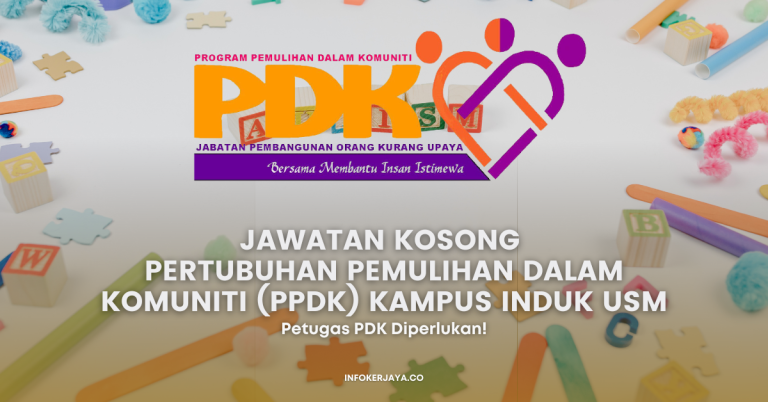 Jawatan Kosong Pertubuhan Pemulihan Dalam Komuniti (PPDK) Kampus Induk USM