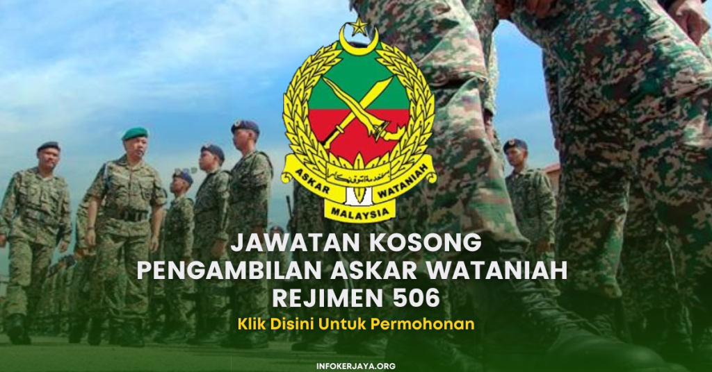 Jawatan Kosong Pengambilan Askar Wataniah Rejimen 506 ~ Kelayakan SPM & PMR