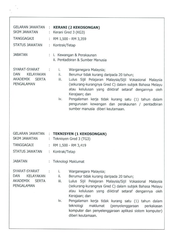 Iklan Jawatan Risda Holdings Sdn Bhd • Jawatan Kosong Terkini