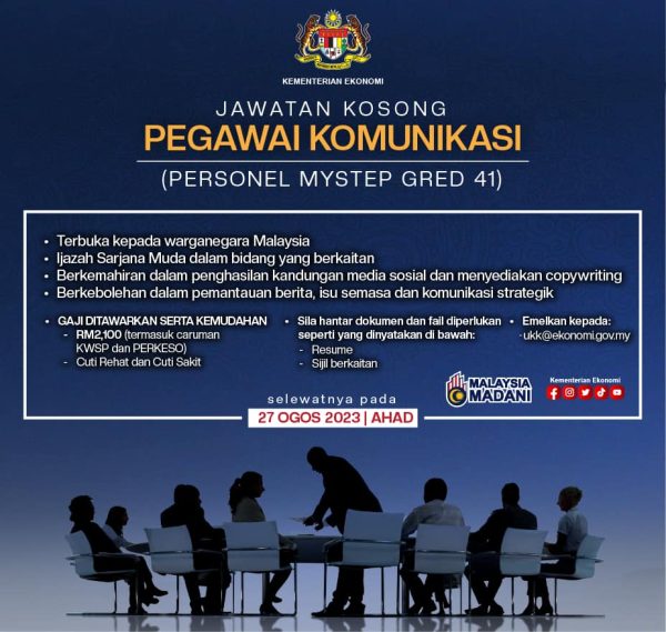 Iklan Jawatan Kementerian Ekonomi • Jawatan Kosong Terkini